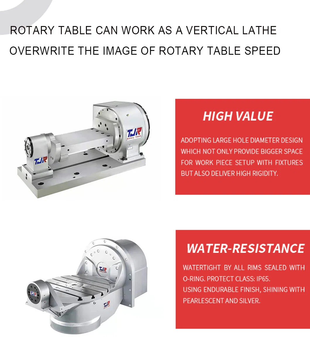 High Rigidity Pneumatic Brake Tjr Ar (s) -125r 4th Axis Rotary Index Table for CNC Milling Machine 5%off