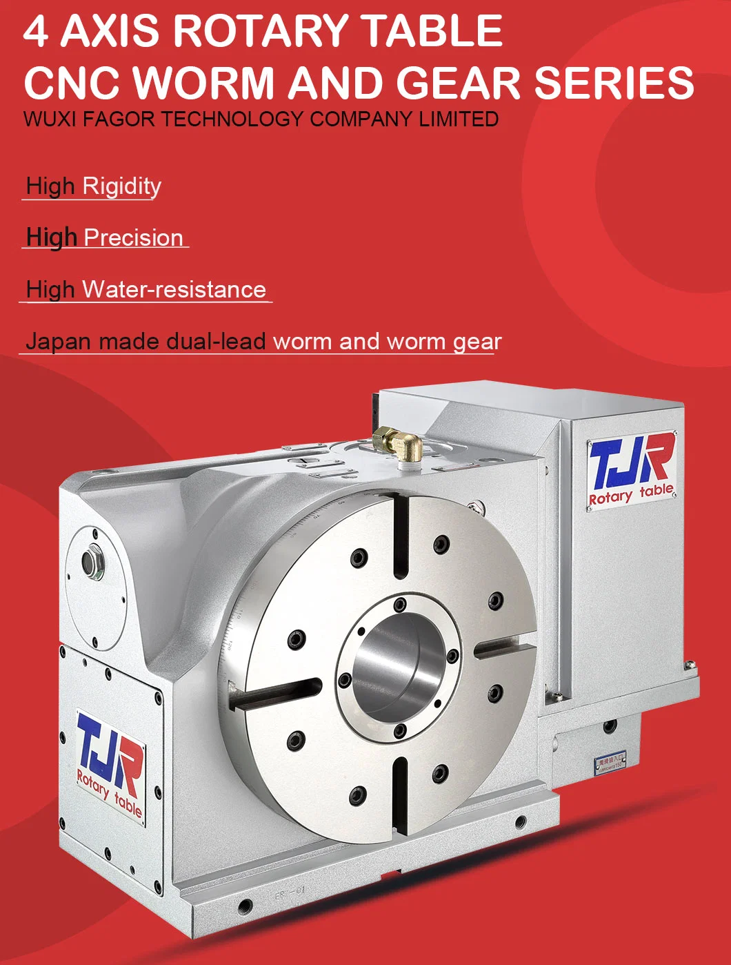 High Rigidity Pneumatic Brake Tjr Ar (s) -125r 4th Axis Rotary Index Table for CNC Milling Machine 5%off