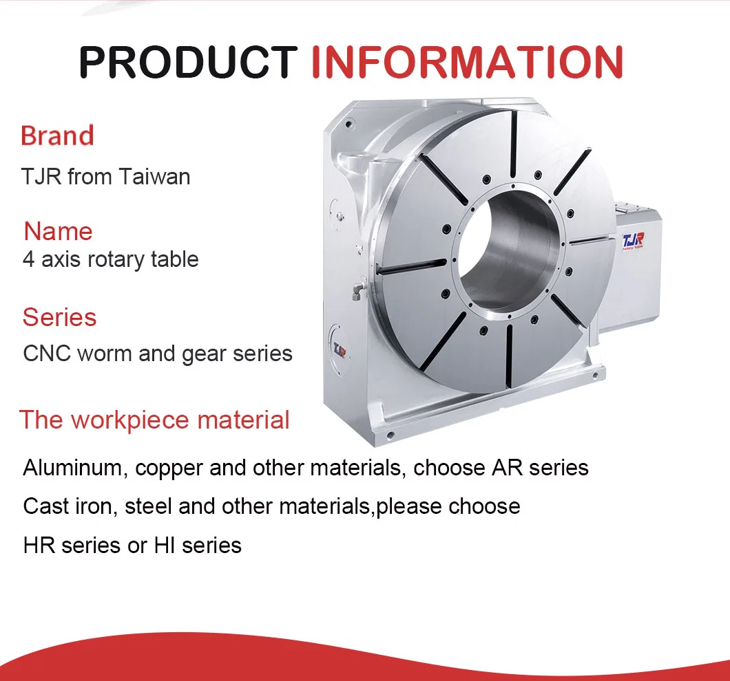 High Rigidity Pneumatic Brake Tjr Ar (s) -125r 4th Axis Rotary Index Table for CNC Milling Machine 5%off